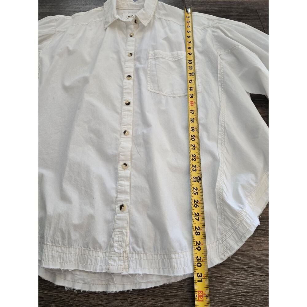 We The Free White Button‑Down Shirt Oversized Women’s L Urban Outfitters Cotton - Picture 8 of 10